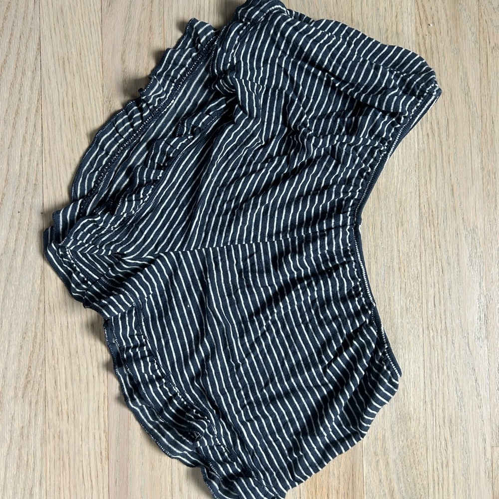 Brandy Melville Navy and White Striped Shorts